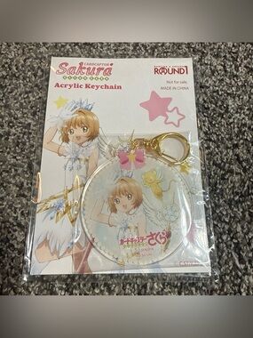 Round1 Cardcaptor Sakura Sakura Kinomoto Acrylic Clip-On Multicolor Keychain